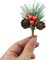 Red Berry Pinecones Pine Needles Stems Picks Artificial Winter Christmas Berries Decor for Crafts Christmas Garland and Holiday Wreath Ornaments, 20 Branch